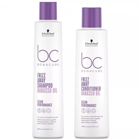 Schwarzkopf BC Frizz Away, zestaw wygładzający do włosów puszących się, szampon 250ml + odżywka 200ml