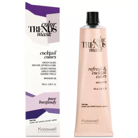 Kosswell Color Trends Mask, kremowa farba do półtrwałej koloryzacji, pure burgundy, 100ml