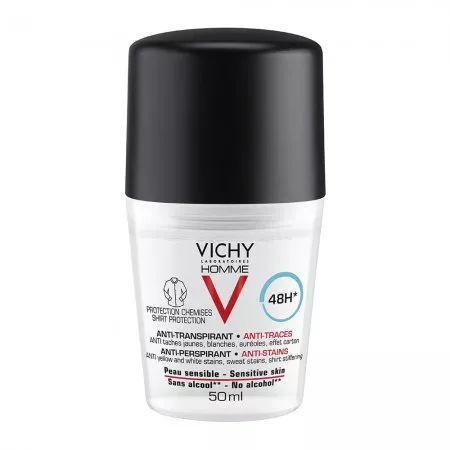 Vichy Homme Anti-Perspirant 48h antyperspirant w kulce przeciw plamom 50ml (M)
