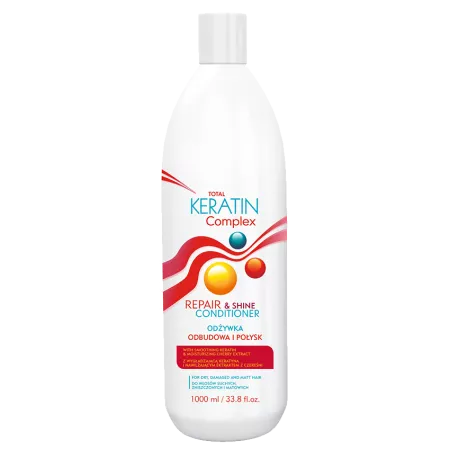 CeCe Total Keratin Complex, odżywka, odbudowa i połysk do włosów suchych, zniszczonych i matowych, 1000ml