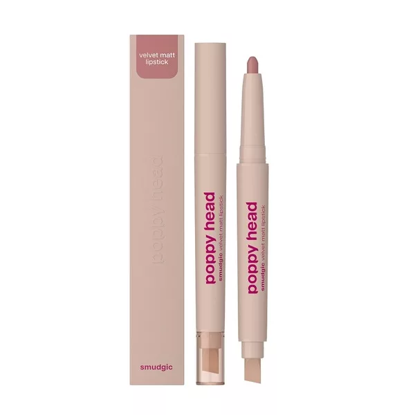 Poppy Head Smudgic matowa pomadka w kredce 04 Bare Illusion 0.85g