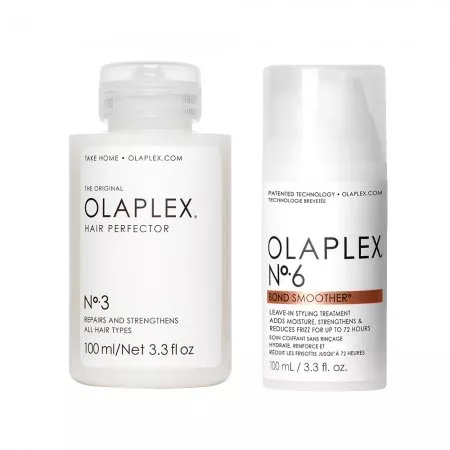 Olaplex, zestaw odbudowująco-wygładzający, kuracja No. 3 + krem No.6