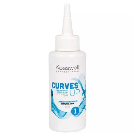 Kosswell Curves UP 1, płyn do trwałej ondulacji do włosów naturalnych, 80ml