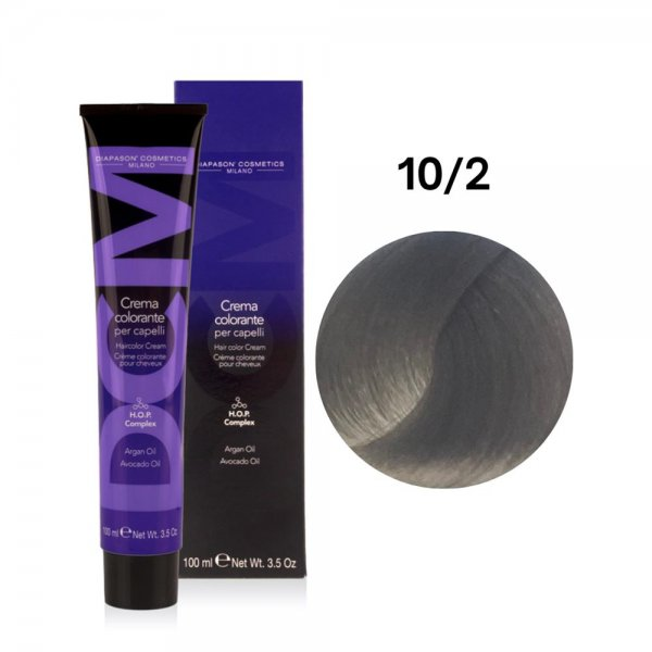 Diapason DCM, farba do włosów, 10/2 Popielaty Bardzo Jasny Platynowy Blond, 100ml