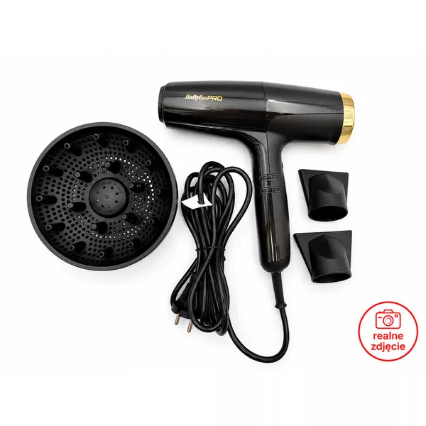 BaByliss PRO Falco, suszarka do włosów, profesjonalna, 2000W, ultralekka, technologia jonowa, cicha, BAB8550E - brak wypełniaczy w środku