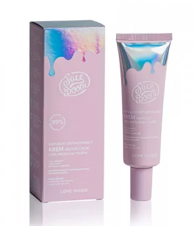 FaceBoom, matująco-detoksykujący krem, skóra mieszana i tłusta, 50ml