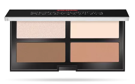 PUPA #READY4SELFIE, paleta do konturowania i strobingu, 001 light skin, 17,5g