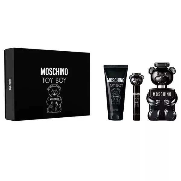 Moschino Toy Boy męski zestaw upominkowy woda perfumowana 100ml + żel do ciała 100ml + miniatura EDP 10ml