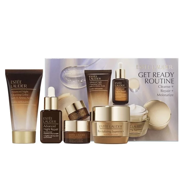 Estée Lauder Get Ready Routine Cleanse + Repair + Moisturize Starter zestaw oczyszczający żel do twarzy 30ml + krem-żel pod oczy 5ml + serum do twarzy 15ml + krem do twarzy 7ml