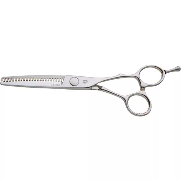 Aristo Cut Like a Diamond Taro, degażówki fryzjerskie offsetowe 6.0", stal kobaltowa, ręcznie szlifowane, 23 zęby, etui w zestawie