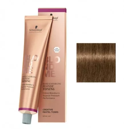 Schwarzkopf BlondMe Blonde Toning, pastelowa baza tonująca w kremie, nugatowy, 60ml