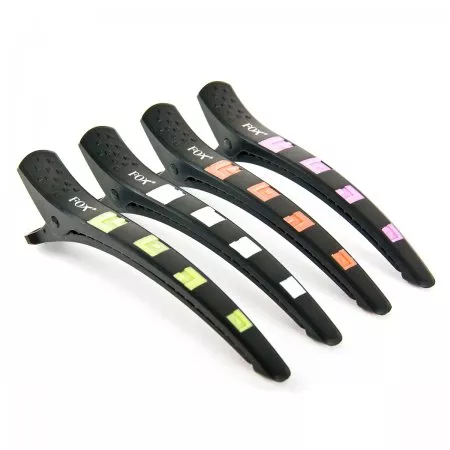 Fox Soft, klipsy do włosów z silikonową wkładką, 11,5 cm, 4 szt.