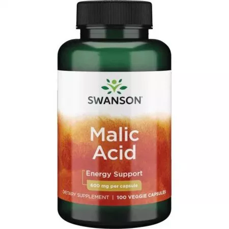 Swanson Kwas jabłkowy 600mg 100kaps