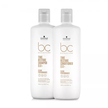 Schwarzkopf BC Time Restore, zestaw XL do włosów dojrzałych, 2x1000ml