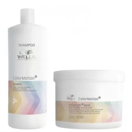 Wella Color Motion, zestaw XL chroniący kolor włosów farbowanych, szampon + maska