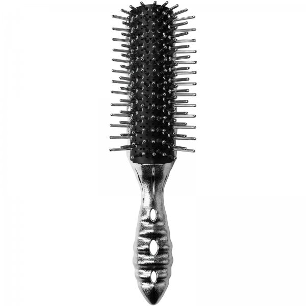 Y.S. Park, szczotka do włosów wyposażona w metalowo pokryte szpilki, YS-LAP/MS SILVER, Srebrna