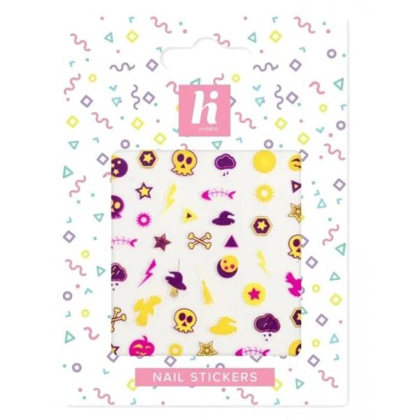 hi hybrid Halloween, naklejki na paznokcie, #01