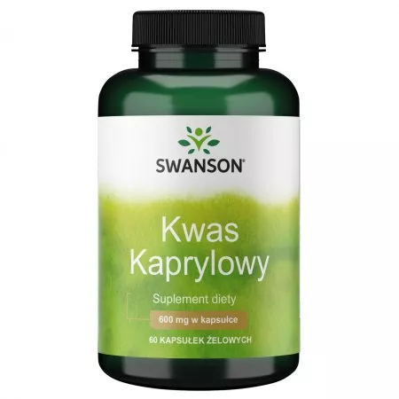 Swanson Kwas kaprylowy 600mg 60 kaps