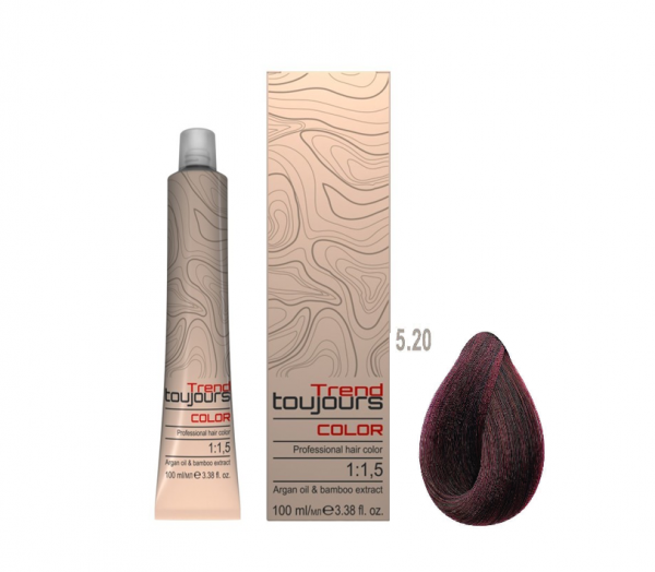 Trend Toujours Professional Color Care, farba do włosów, 5.20, 100ml