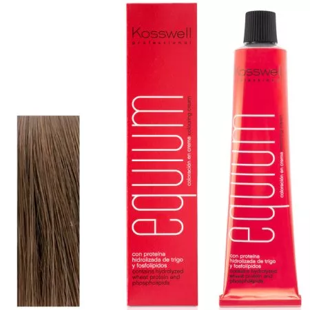 Kosswell Equium 7, Profesjonalna farba do włosów, Średni blond, 60ml