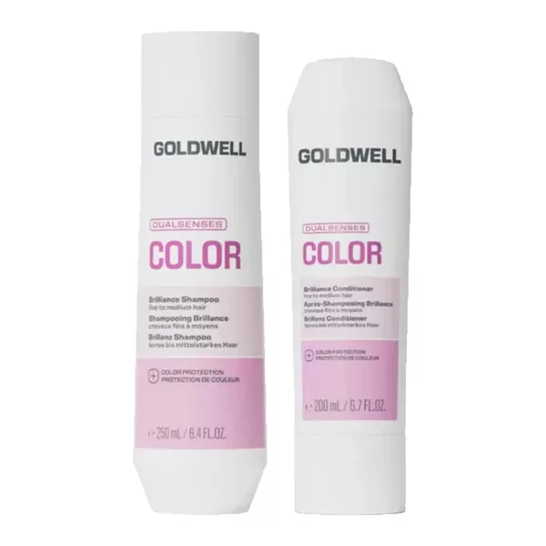 Goldwell Dualsenses Color, zestaw do włosów farbowanych, szampon + odżywka, 250ml + 200ml