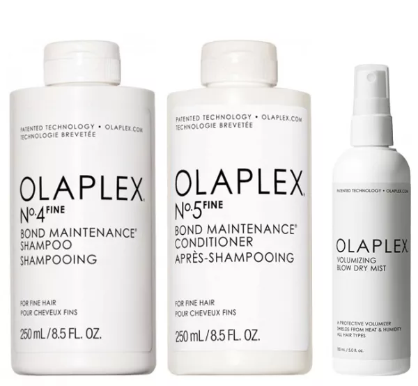 Olaplex, zestaw zwiększający objętość, szampon + odżywka + mgiełka, No. 5Fine + 4Fine, 2x250ml + 150ml