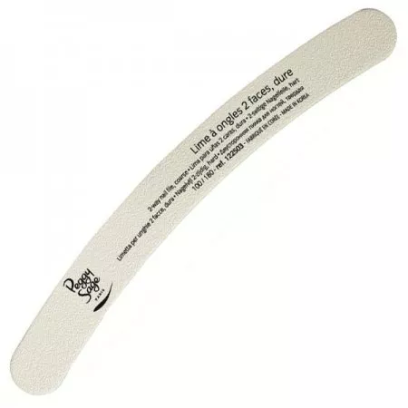 Peggy Sage pilnik do paznokci, dwustronny, wygięty, zmywalny, ziarnistość 100/180, ref. 122503