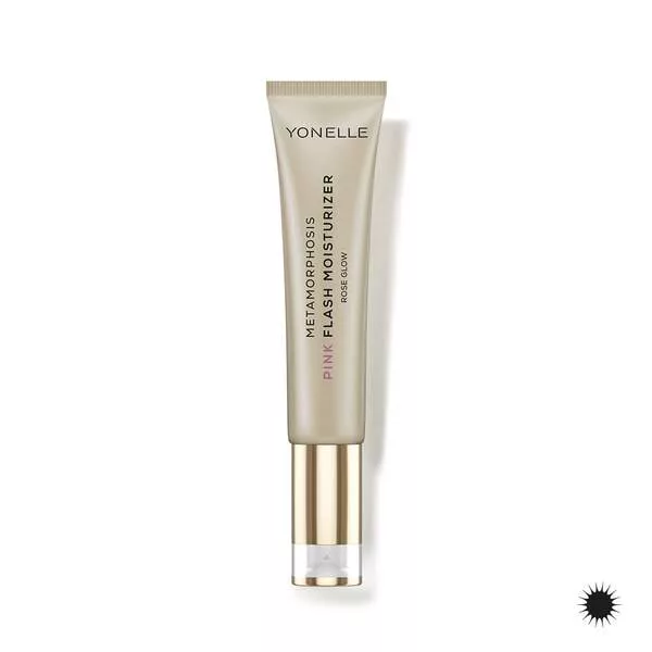 Yonelle Metamorphosis, rozświetlający nawilżacz z różowo-złotymi drobinkami, 25ml