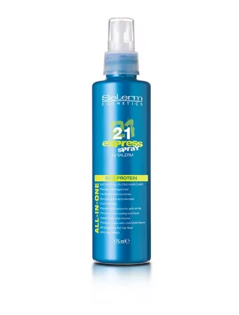Salerm 21 Express, lekka maska do włosów w sprayu z proteinami jedwabiu oraz z keratyną, 190ml