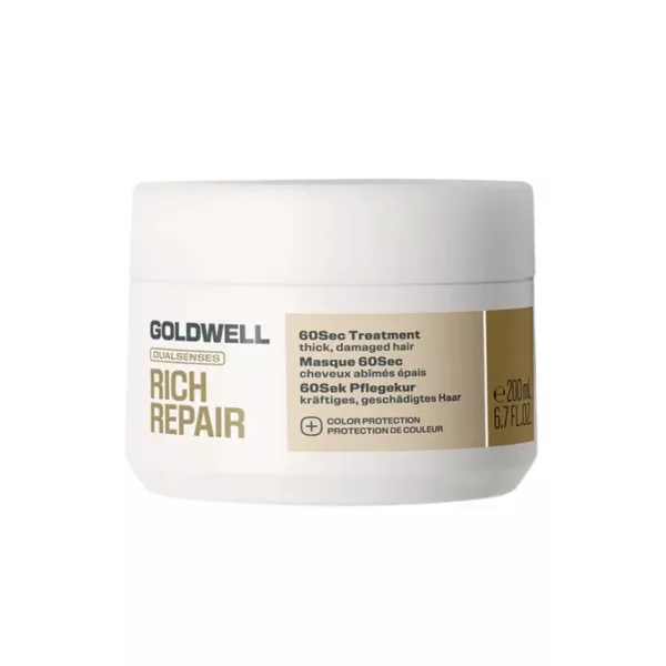 Goldwell Dualsenses Rich Repair, 60-sekundowa kuracja odbudowująca do włosów, 200ml