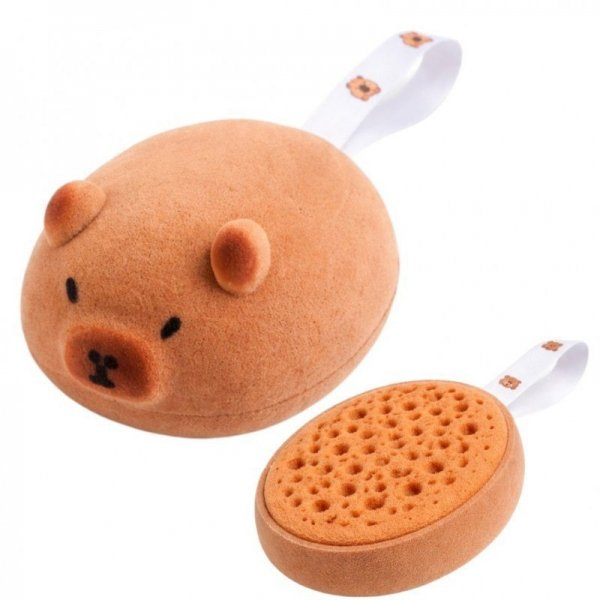 Ecarla Dwustronna gąbka do mycia ciała na mokro Kapibara