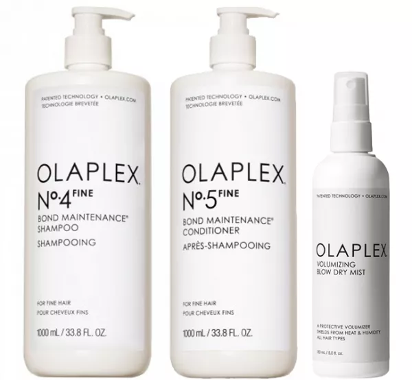 Olaplex, zestaw zwiększający objętość, szampon + odżywka + mgiełka, No. 5Fine + 4Fine, 2x1000ml + 150ml