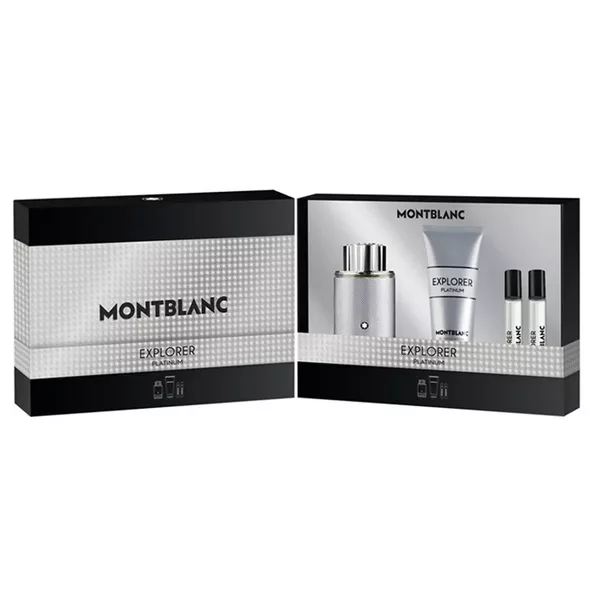 Mont Blanc Explorer Platinum zestaw woda perfumowana spray 100ml + żel pod prysznic 100ml + miniatura wody perfumowanej 2x7.5ml (M)