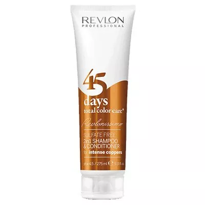 Revlon 45 Days, szampon i odżywka 2w1, odświeżenie koloru, 275ml, miedziany