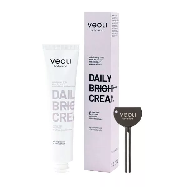 Veoli Botanica Daily Bright Cream, całodzienny lekki krem do twarzy rozjaśniający przebarwienia, 75ml