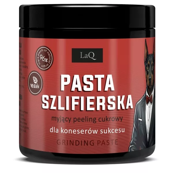 LaQ Zapach Seksu i Biznesu, pasta szlifierska, myjący peeling cukrowy do ciała, 220g
