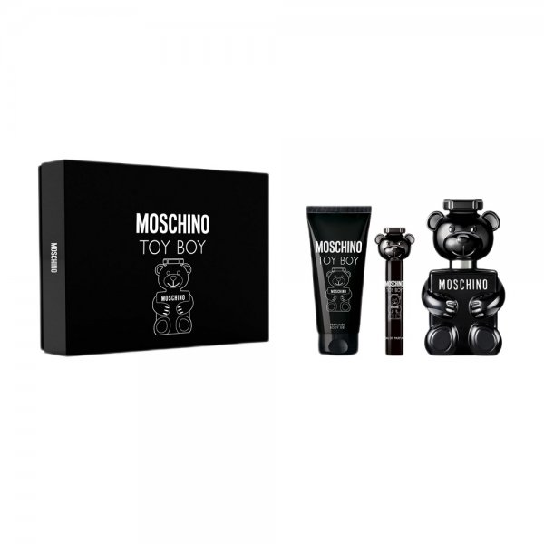 Moschino Toy Boy zestaw woda perfumowana spray 100ml + perfumowany żel do ciała 100ml + woda perfumowana spray 10ml (M)