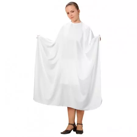 Fox Basic Line, peleryna fryzjerska antystatyczna, biała