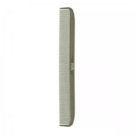 Fox Earth Colors, grzebień fryzjerski o jednakowych ząbkach, zielony