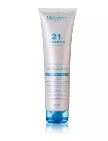 Salerm 21, szampon z proteinami jedwabiu do włosów suchych i zniszczonych, 300ml