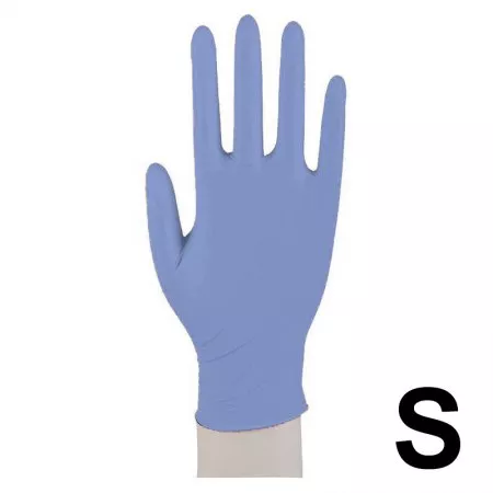 Abena, rękawiczki nitrylowe bezpudrowe, rozmiar S, niebieskie, 100 sztuk