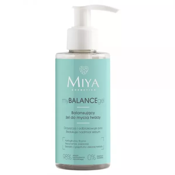 Miya myBALANCEgel, balansujący żel do mycia twarzy, 140ml