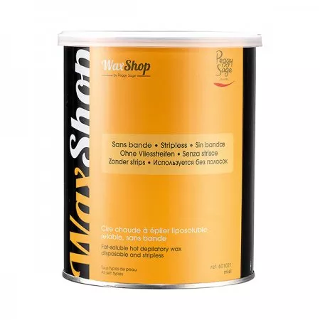 Peggy Sage, wosk do depilacji na gorąco do każdego rodzaju skóry, rozpuszczalny, miodowy, 800ml