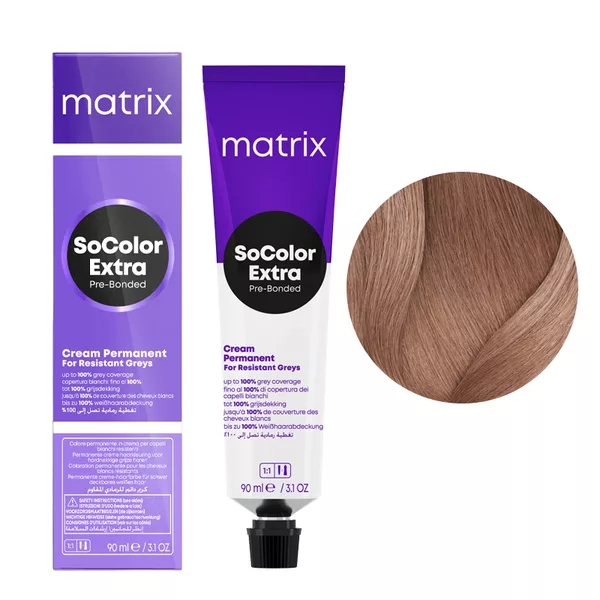 Matrix SoColor Extra Coverage, farba do krycia włosów siwych z technologią Pre-Bonded, 509M, 90ml