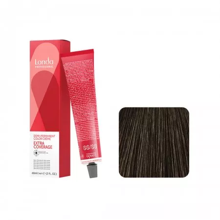 Londa Demiplus, farba w kremie, 70% pokrycia siwizny, 5/07, 60ml