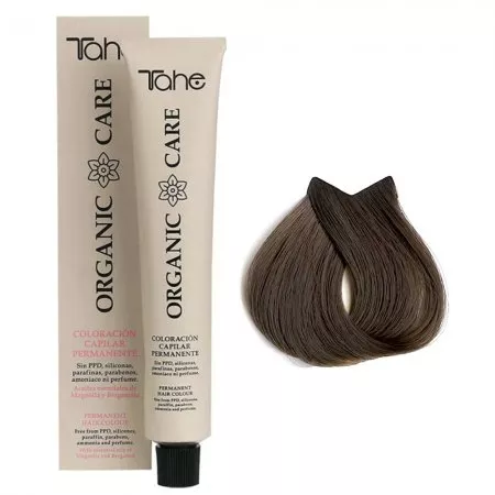Tahe Organic Care, organiczna farba do włosów bez amoniaku, 6.47, 100ml