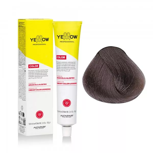 Yellow Professional Color Permanent, farba do włosów, 7.21, 100ml