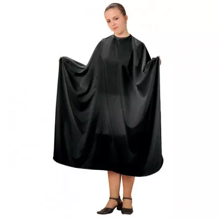 Fox Basic Line, peleryna fryzjerska antystatyczna, czarna