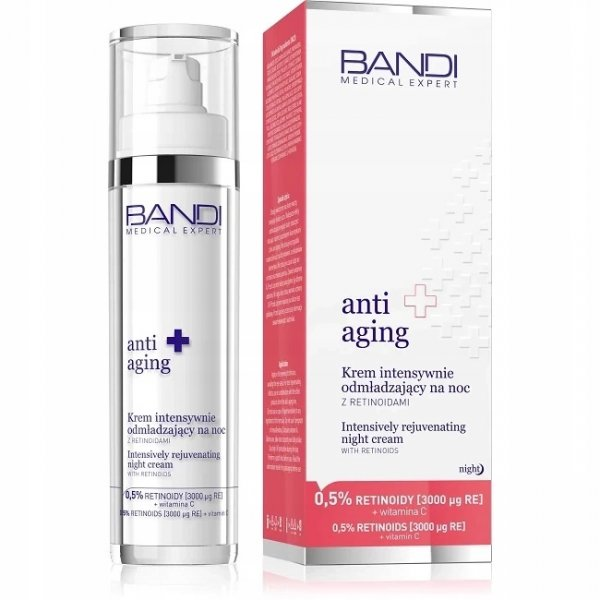 Bandi Medical Expert anti aging, krem intensywnie odmładzający na noc z retinoidami, 50ml