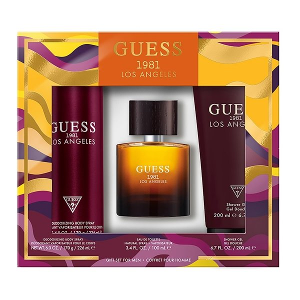 Guess 1981 Los Angeles For Men zestaw woda toaletowa spray 100ml + żel pod prysznic 200ml + dezodorant spray 226ml (M)